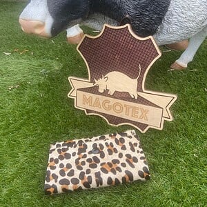 Leren portemonnee met dierenprint