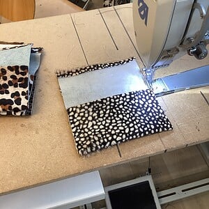 Leren portemonnee met dierenprint