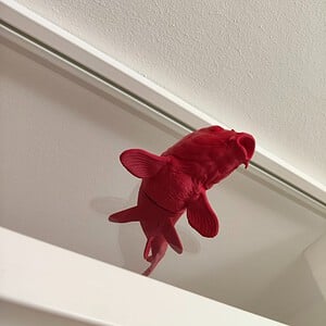 Magnetic Koi fish window art - Dark red