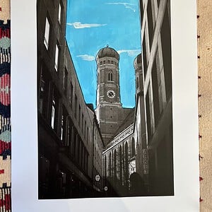Munich: Original A3 Mixed media Print (Matte)