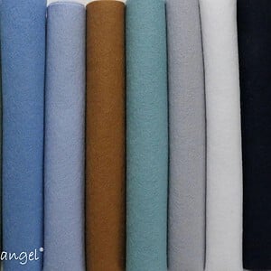 Set van 5 lapjes wollen vilt in winterkleuren