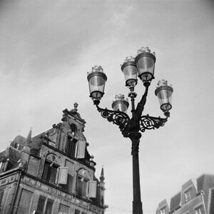 Streetlamp in Nijmegen: Original 29x29 cm Photo Print (Matte)