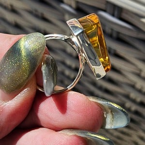 Zilveren ring met Baltische Amber – 925 zilver