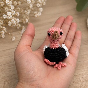 Gehaakte ministruisvogel– handgemaakt klein knuffeltje van katoen