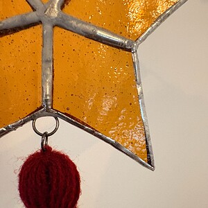 Glas in lood ster (oranje)
