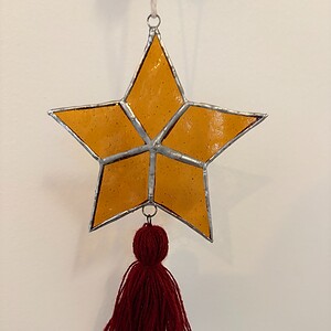 Glas in lood ster (oranje)