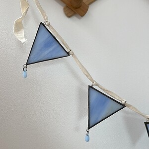 Glas in lood vlaggetjes (blauw)