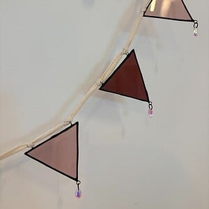 Glas in lood vlaggetjes (paars)