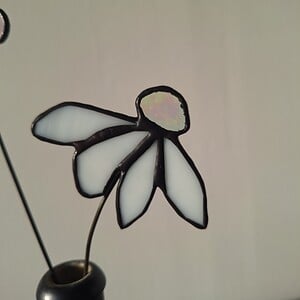 Handgemaakte glas in lood bloemensetje
