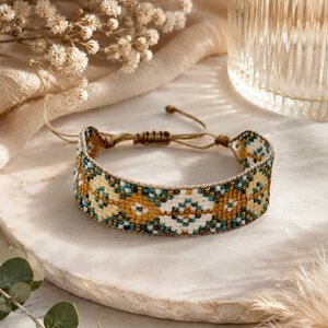 Handgemaakte Miyuki-kralenarmband, verstelbare vriendschapsarmband