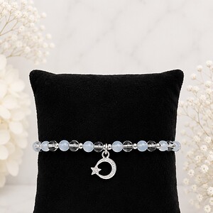 Ivory Sky armband – Witte Cat’s Eye & Ijsbloem Agaat