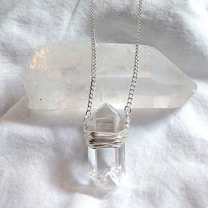 Ketting dubbeleinder bergkristal