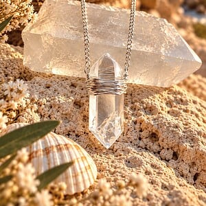 Ketting dubbeleinder bergkristal