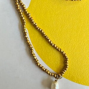 lange ketting met zoetwater parel