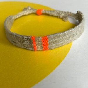 Linnen geweven armband