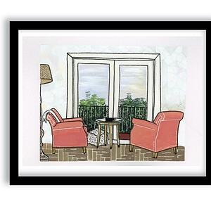 Living room: Original A3 print (Matte)