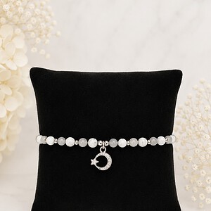 Moon Mist armband – Rozenkwarts & Ijsbloem Agaat