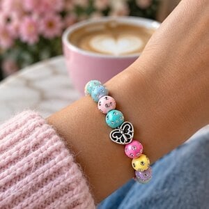 Pastel Spark armband handgemaakt