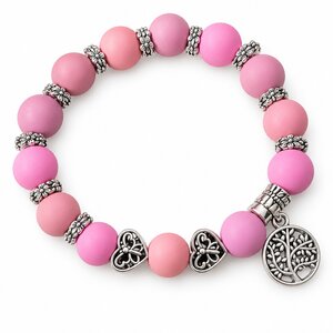 Pink Blossom armband handgemaakt