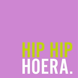 Postkaart Hip Hip Hoera
