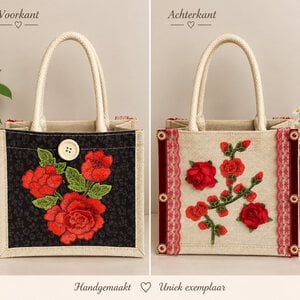 Rozen op jute