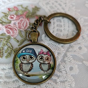 Schattige Uilen Sleutelhanger – Vintage Look – Leuk Cadeau-idee 🎁