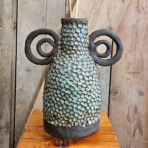 Sculpturale keramische vaas – Spiraal