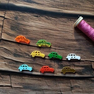 set 2cv knoopjes kleur