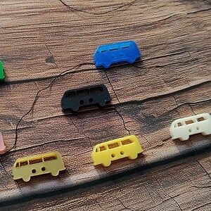 set VW bus knoopjes kleur 2