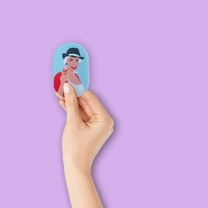 Stickerset met 5 vrouwelijke illustraties