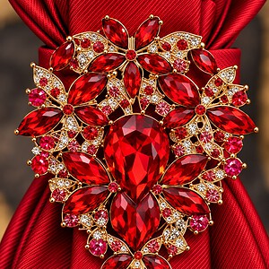 Stropdas ketting Charming stropdas ketting Tie necklace Stropdas met broche One of a kind Eyecatcher