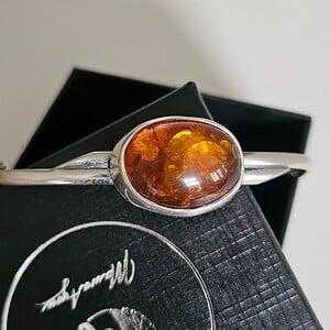 Zilveren 925 armband met Baltische Amber β uniek sieraad uit Polen