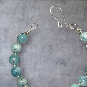 Amazoniet gewikkelde armband