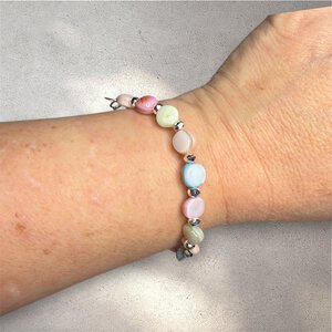 Armband van iriserende schelp - 19 cm