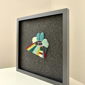 Black Garden – Uniek handgemaakt wollen wandkunstwerk