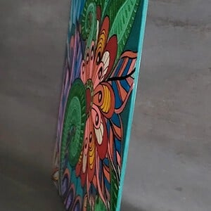 Canvas 'Varens' 25x25 origineel acrylschilderij