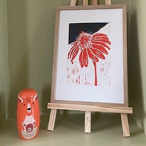 Flower power linoprint