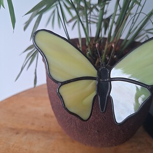 Glas in lood vlinder - geel