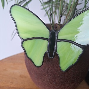 Glas in lood vlinder - groen