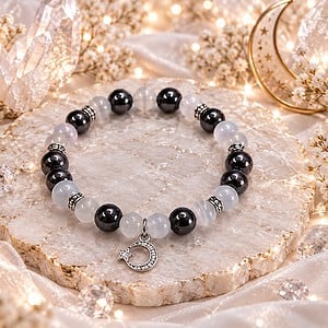 Halo damesarmband – Cat’s Eye & Hematiet