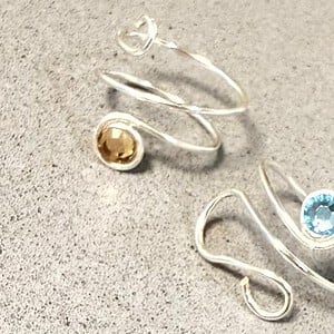 Handgemaakte saffier Swarovski ring