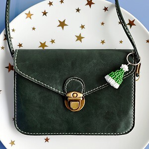 Handgemaakte sleutelhanger van kralen, 'Santa's Hat mini'
