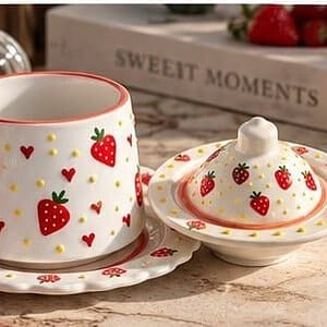 Koffie beker met schaaltje handgemaakt
