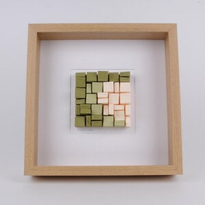 Kunstobject - De Groene Stad - papier - groen - creme