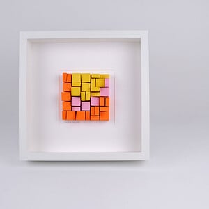 Kunstobject - Tulp -papier - geel - oranje