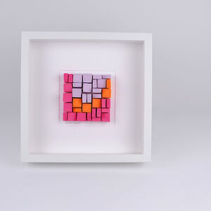 Kunstobject - Tulp -papier - lila - roze