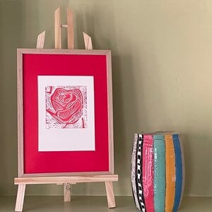 Linoprint roos