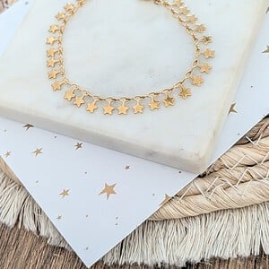 Lovely Gold Star armband RVS