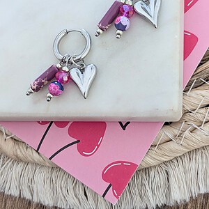 Lovely heart oorbellen zilver