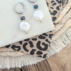 Lovely parel oorbellen zilver